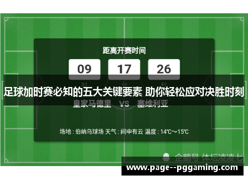 足球加时赛必知的五大关键要素 助你轻松应对决胜时刻 足球加时赛必知的五大关键要素 助你轻松应对决胜时刻