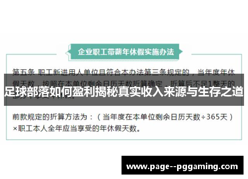 足球部落如何盈利揭秘真实收入来源与生存之道